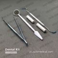 Instrumentos descartáveis ​​do kit dental médico
